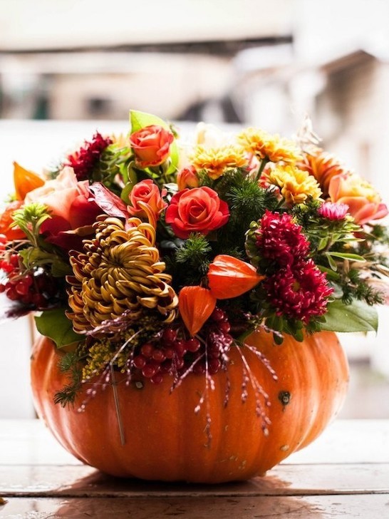 Букет в тыкве «Уни» — Городской букет