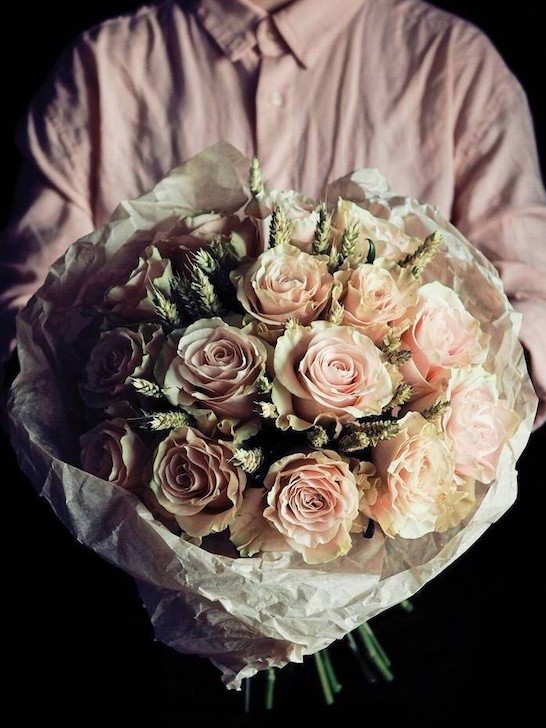 Винтажный букет «Брижит» с розами и колосьями, от 4340 руб. фото 1 — Городской букет