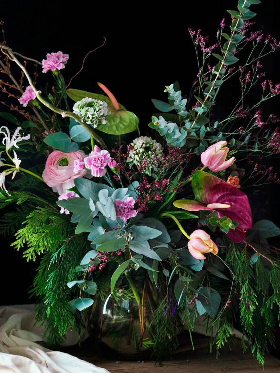 Букет «Амадея» в дикой лесной манере — Городской букет