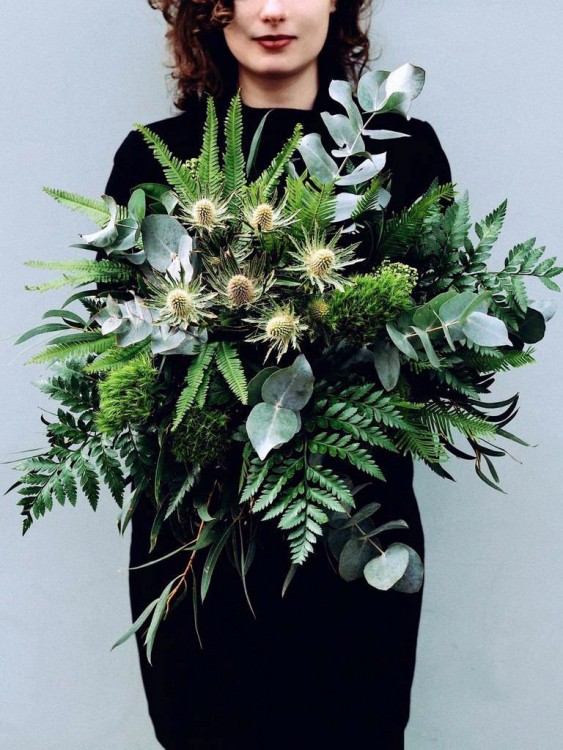 Букет «Принцесса Зельда» полностью собранный из зелени, от 3500 руб. — Городской букет