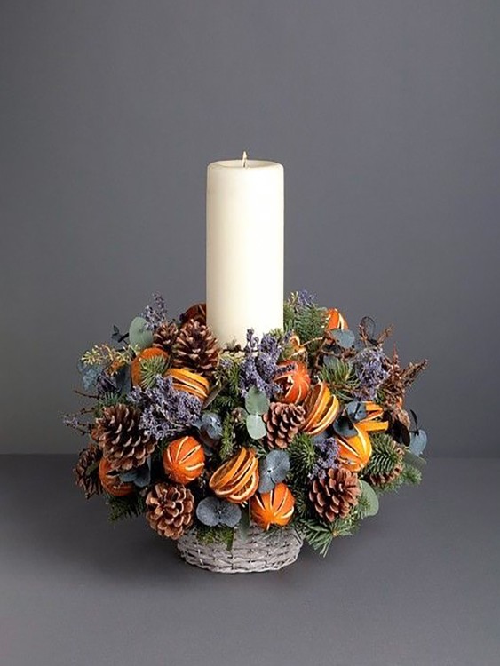 Душистая композиция «Освальд» с лавандой и апельсинами &mdash; Городской букет