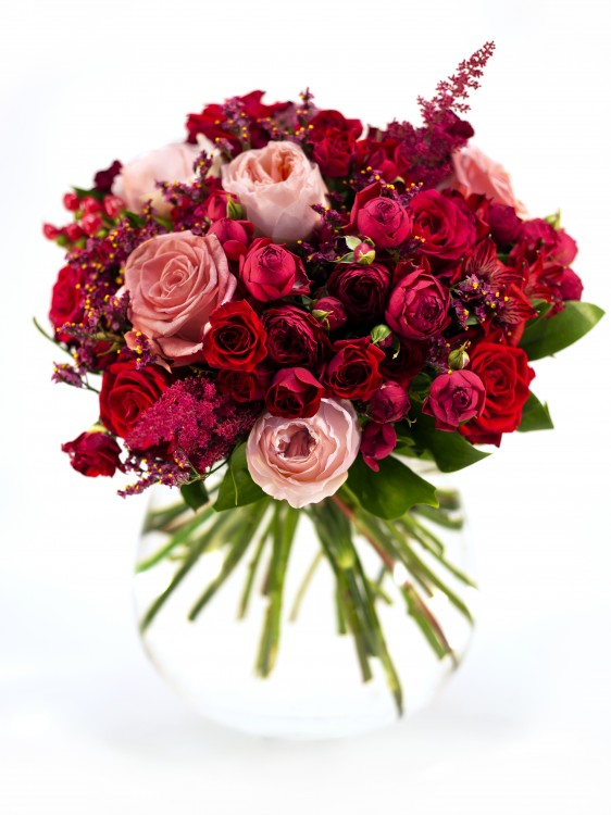 Букет «Николь» с розами Дэвида Остина/David Austin Juliet — Городской букет