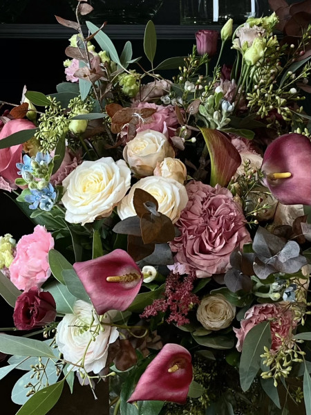 Букет «Ласковый сон» с розовыми каллами фото 2 &mdash; Городской букет